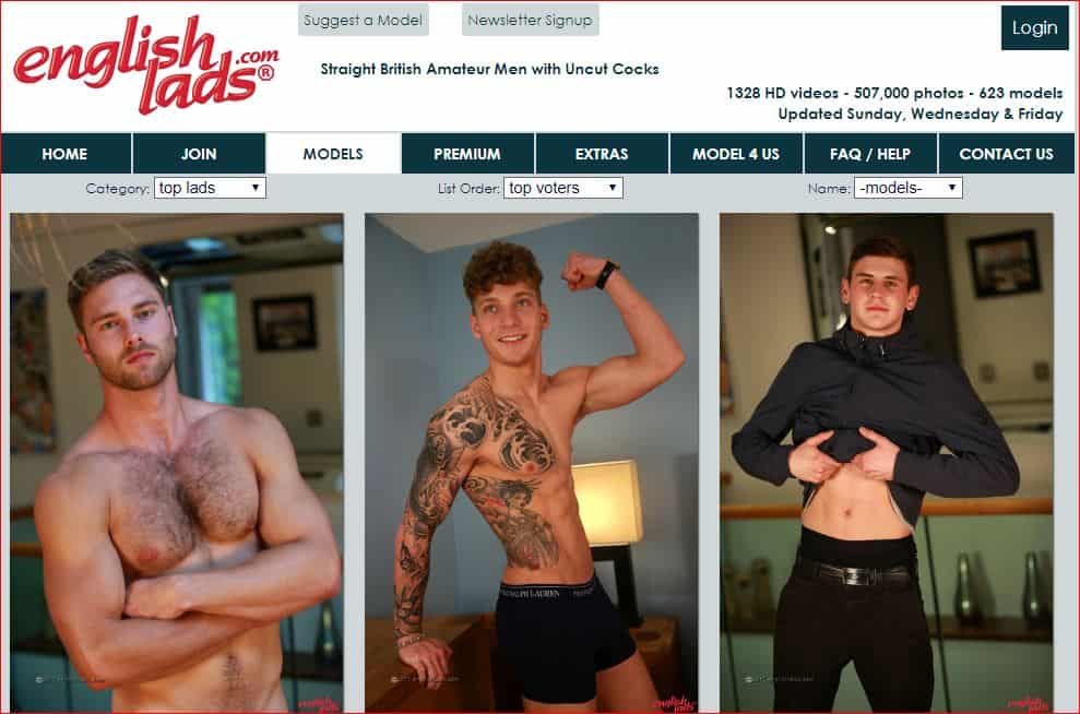 English Lads the UK home of hot straight Uncut Cocks